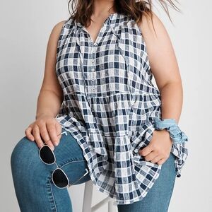 Pilcro Neve Tiered Blouse